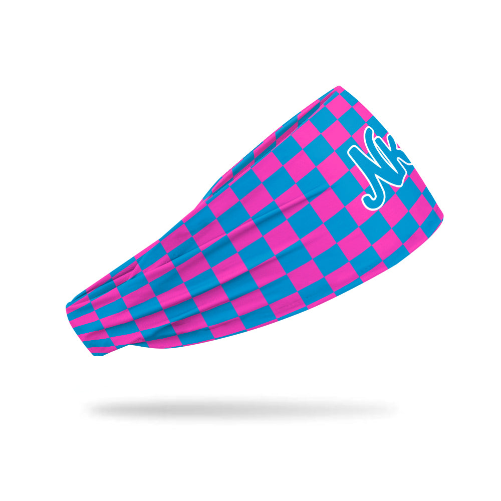 Neon Checkers Headband